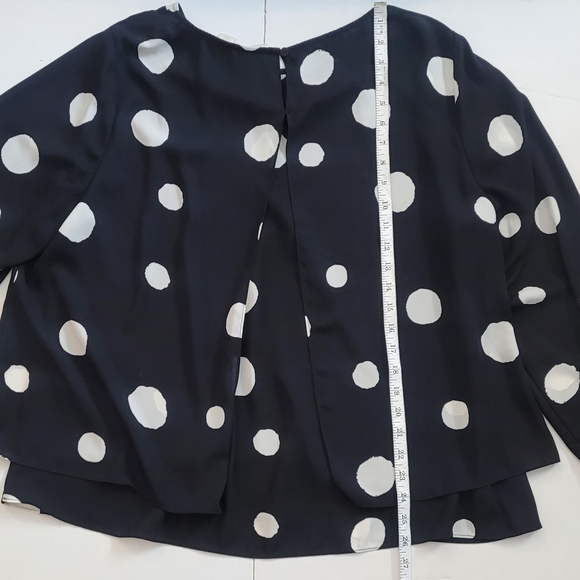 NWOT Chico's Sheer Black with white polka dots - Picture 12 of 16